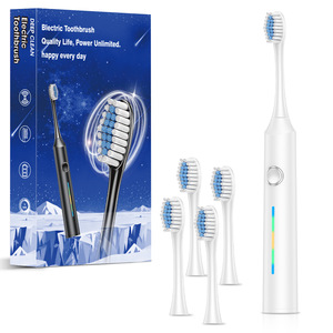 Brosse à dents électrique rechargeable 10000~19999 tr/min avec poils doux, 4 têtes de brosse de rechange - Product Image 2