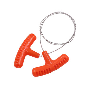 Sierra de alambre portátil de acero inoxidable con mango de dedo, herramienta de supervivencia para camping, senderismo y corte manual de bolsillo - Product Image 5