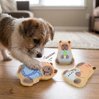 Famipet Fabricant En Gros Hiver Thème Mignon Capibara Conception Doux En Peluche Crinkle Pet Squeak Jouet En Peluche Grinçant Chien Jouet Ensemble