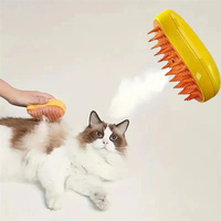 Brosse à vapeur électrique automatique pour le nettoyage et le toilettage des poils de chat, douce, pliable, en plastique