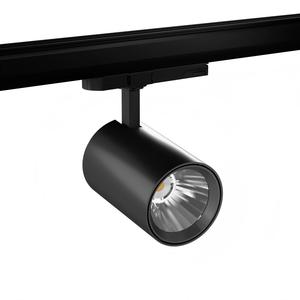 CRI95 Aluminum LED Track <b>Spotlight</b> Minimalist Design Black Cylinder Shape 20W 30W 35W Dimmable for Indoor Use - Product Image 1
