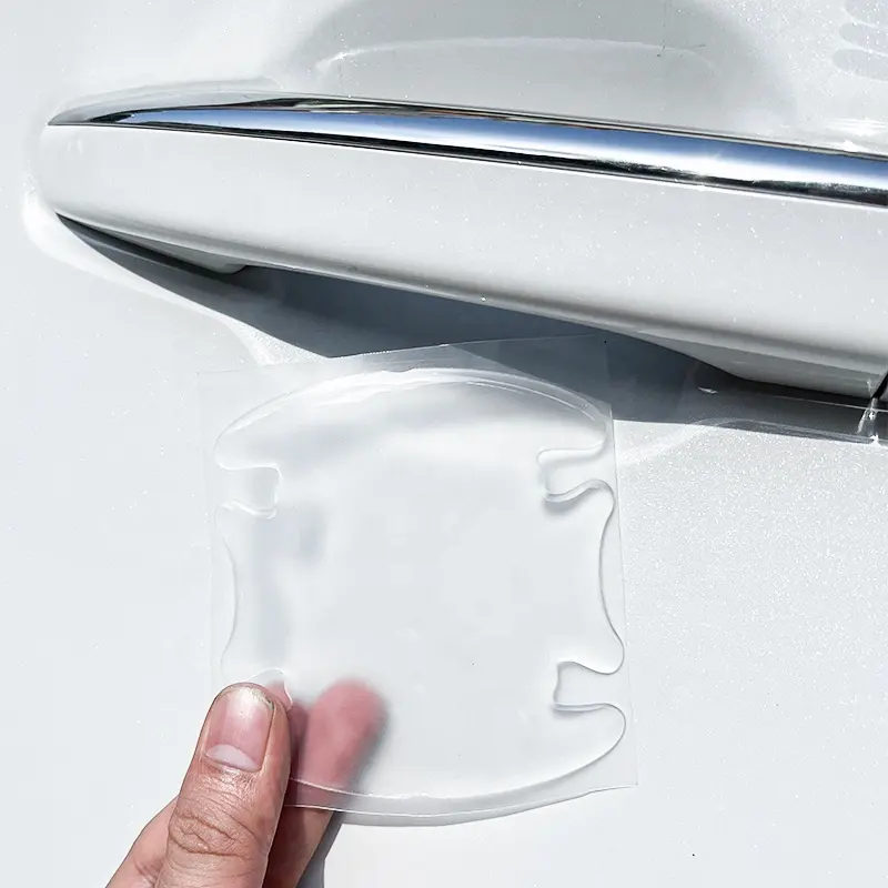 Factory Custom Logo 4pcs Waterproof Transparent Clear Epoxy Resin Car cSticker Car Body Door Bowl Protective Sticker