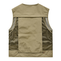 Gilet décontracté pour homme, multi-poches, pour la pêche, le camping, les voyages, la photographie, le journalisme, gilet en maille