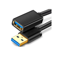 Kabel Ekstensi USB 3.0 5Gbps Berkualitas Tinggi dari Pabrik Shenzhen, Tembaga Tanpa Isolasi, Male Female, 1m/1.5m/3m untuk Printer Komputer