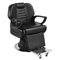 Fauteuil de Barbier au Design Contemporain, Vente Flash, Meuble Commercial avec Poignée en Acier Inoxydable pour Salons de Coiffure