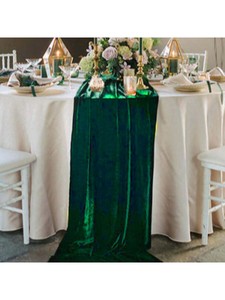 La cheminée de <span class=keywords><strong>table</strong></span> en velours vert et haut de gamme convient aux mariages, à la Saint-Valentin et à la décoration intérieure - Product Image 4