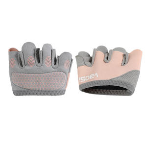 Gants unisexe à cinq doigts en polyester, <span class=keywords><strong>anti</strong></span>-crevasses, pour Pilates, Yoga Aérien, antidérapants, respirants, demi-doigts, vente en gros - Product Image 2