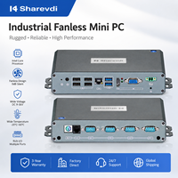 PC Mini Industri Tangguh N3150 4 Core 4+64GB 4xCOM 2*RS232 2*RS232/485 HD VGA Dukungan Layar Ganda WIFI Modul 4G Pengontrol