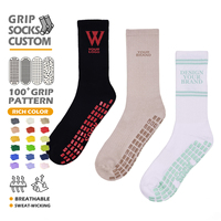 Chaussettes de yoga en coton personnalisées antidérapantes pour femmes, chaussettes antidérapantes, chaussettes de fitness Pilates personnalisées