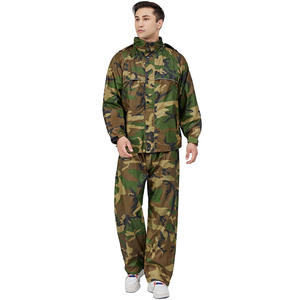 Conjunto de Impermeable de Camuflaje para Hombre Super Factory, 190T Poliéster con Forro de PU, Ligero, Ropa de Trabajo para Exteriores, Impermeable para Camping - Product Image 5