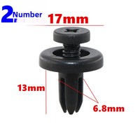 Kit de 120 attaches universelles en nylon pour carrosserie de voiture : rivets, clips de fixation pour pare-chocs, ailes, passages de roue, panneaux de coffre et garnitures