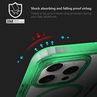 Étui de téléphone sportif de qualité supérieure avec design dégradé pour 12/13/14/15 Pro Max/16, coque transparente en PC TPU TPE, pare-chocs antichoc et magnétique