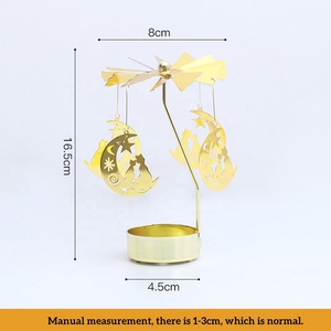 Wholesale Rotating <strong>Candle</strong> <strong>Holder</strong> Christmas Wedding Gifts Custom Logo Tealight Metal Carousel <strong>Candle</strong> <strong>Holder</strong> - Product Image 5