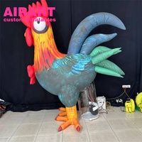 Animal gonflable de coq de décoration d'activité publicitaire, grand ballon gonflable de poulet
