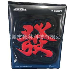 Tableau d'art gonflable en PVC avec caractères chinois, rectangle noir porte-bonheur, décoration pour la maison, style minimaliste pour le nouvel an chinois - Product Image 5
