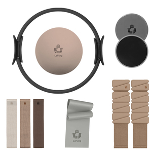 Usine en gros ovale en forme de U 5mm d'épaisseur Beige mat PU caoutchouc mise à la terre tapis de Yoga Logo personnalisé lait de coco Pilates accessoires - Product Image 3