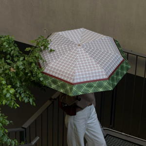 <span class=keywords><strong>Parapluie</strong></span> rétro Knowledge Umbrella, crochet, couleur contrastée, pliable, en fer noir, manuel, double usage, soleil et pluie, portable - Product Image 5