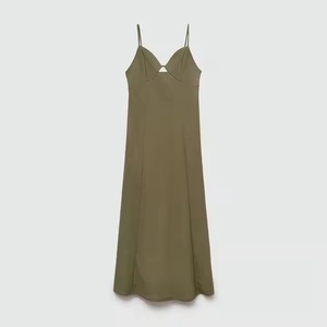 เดรสแฟชั่นสุดฮอตสไตล์วินเทจสุดหรู เซ็กซี่ คอวี ทรงเข้ารูป ผ้าฝ้ายและผ้าลินิน สำหรับผู้หญิง - Product Image 6