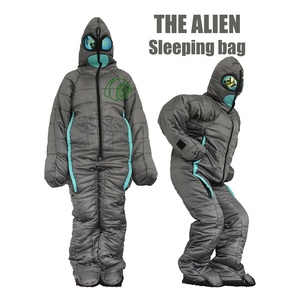 Sac de couchage personnalisé en forme d'alien, isolé, coupe-vent, avec fermeture éclair intégrale, idéal pour le camping, la randonnée et les aventures. - Product Image 6