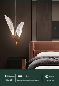 All-copper <b>Light</b> Luxury Living Room High-ceiling Villa Duplex Building Large <b>Leaf</b> Resin Crystal Chandelier Staircase Lamp - Product Image 4