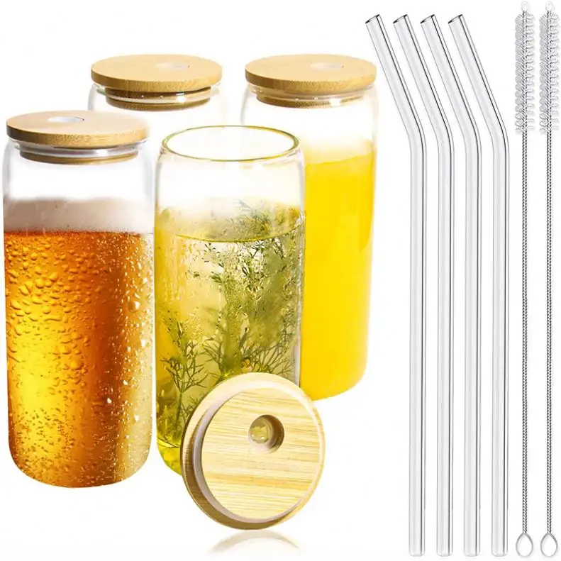 Zogifts Wholesale 20Oz High-Borosilic Cola Fruit Juice Cup Beer Can Milk Tea Pot Glass Bottles For Water