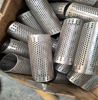 Tube de section de silencieux d'échappement perforé en acier inoxydable 304 316 de 35, 38, 50, 100 mm pour réparation