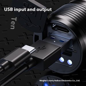 Linterna LED ABS con Zoom, Recargable Tipo-C, Impermeable IP65, Más de 1000 Lúmenes, Luz Potente para Camping y Actividades al Aire Libre con Duración de 8 a 16 Horas - Product Image 3