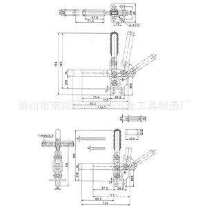 Gao Dehua Vertical <b>Quick</b> <b>Clamp</b> GH-12132 Manual Handle Tooling Fixture Inspection Accessory - Product Image 2