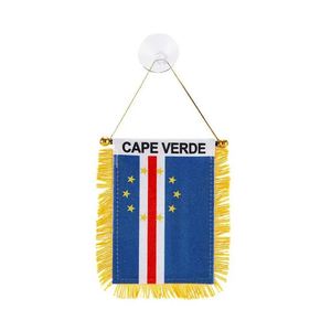 Intercambio de impresión de doble cara personalizado Mini todos los países ventana nacional banderines colgante borla bandera del coche - Product Image 3