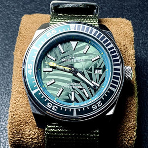 Reloj para Hombre NH35 4R35 Movimiento de Acero Inoxidable con Esfera Azul de 43 mm, Caja Samurai, Relojes de Pulsera Mecánicos Automáticos Luminosos - Product Image 1