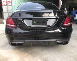 Labio difusor de parachoques trasero de fibra de carbono estilo C63 SD para <span class=keywords><strong>Mercedes</strong></span> Benz Clase C W205 C43 Kit de carrocería - Product Image 3
