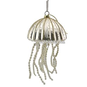 Precio de fábrica de artesanía de vidrio medusas adornos de árbol de Navidad Decoración - Product Image 5