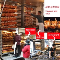 Four à rôtir poulet en acier inoxydable Marupin, 4 brûleurs, porte française entièrement vitrée, rôtissoire portable, machine à griller, usage professionnel
