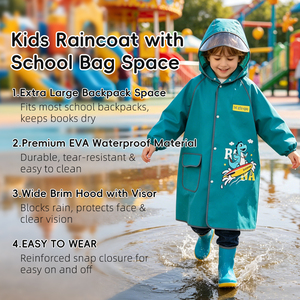 Artículo de Moda, Impermeable, Ecológico, Duradero, Material EVA, Impermeables para Niños de una Sola Pieza, para Parques Acuáticos y Viajes - Product Image 6