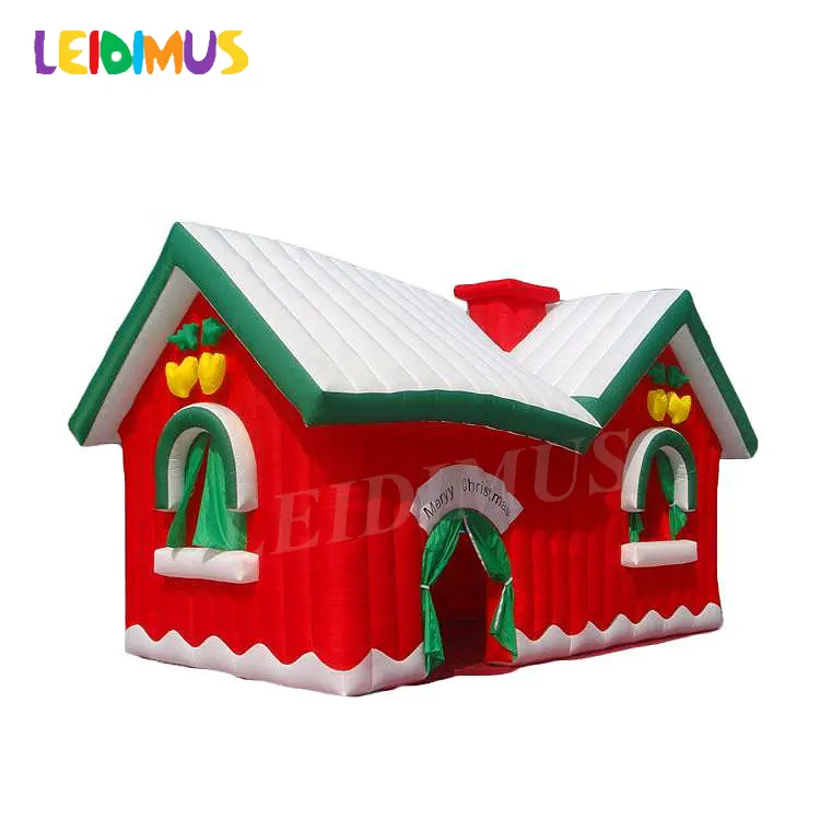 Giáng sinh Inflatable Santa bouncy lâu đài nhà để bán, Inflatable giáng sinh làng nhà bị trả lại cho kỳ nghỉ trang trí