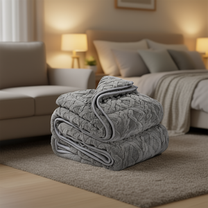 ผ้าห่มขนเชอร์ปาแบบถ่วงน้ำหนัก 20 ปอนด์ ขนาด 60 x 80 นิ้ว ขนาดควีนไซส์ อุ่นสบาย ผ้าห่มนวมสีพื้น สำหรับใช้ในฤดูหนาว - Product Image 2