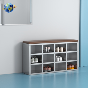 Armoire à chaussures en acier inoxydable 304 / 201, casier industriel, pour usine, hôpital, salle blanche, robuste, plaque épaissie, fabrication chinoise YH - Product Image 3