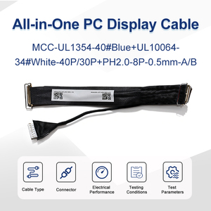 Cabo Cat6 Anti-Interferência para Monitor de PC All-in-One, Blindado, 30 Pinos, Cobre Estanhado, Revestimento FEP/PVC - Product Image 2