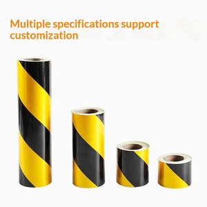 Ruban de signalisation réfléchissant multicolore, autocollants de marquage de zone, bandes de sécurité pour sol, longueur 30m, largeurs 10-30cm - Product Image 3
