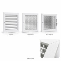 Grille d'aération de retour d'air avec registre en aluminium, réglable pour CVC
