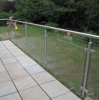 Prix bas, vente en usine, garde-corps en verre sans cadre moderne, balustrade en aluminium, garde-corps en acier inoxydable, garde-corps en verre pour terrasse