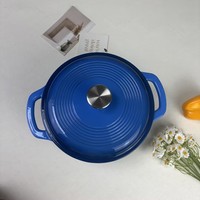 Cocotte en fonte émaillée antiadhésive, compatible gaz et induction, pour cuisson au four
