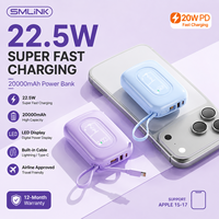 Nouvelle Batterie Externe 20000mAh 2026 avec Charge Super Rapide PD22.5W, Affichage LED, Chargeur Portable pour Smartphone, Voyage, OEM ODM