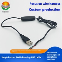 Lampu LED peredupan PWM satu tombol, kipas pendingin frekuensi rendah, garis kontrol USB untuk ponsel 5V 5A kompatibel dengan kabel USB