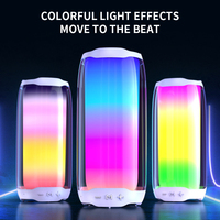 Haut-parleur sans fil portable RVB couleur changeante 6 thèmes d'éclairage LED couleur 20W son stéréo TWS appairage micro carte TF