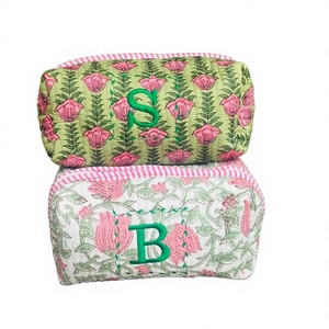 Top Selling Handmade Floral Cotton Down Zip Makeup <b>Bag</b> Bridesmaid Gifts Proposal Cosmetic <b>Bag</b> Women Cosmetic <b>Bags</b> - Product Image 1