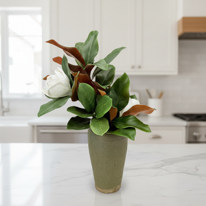 工厂人造柔软触感玉兰叶枝绿叶仿真玉兰茎 - Product Image 1