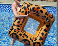 Fauteuil flottant gonflable à trois tubes avec accoudoirs en maille, lit de relaxation aquatique, vente en gros, usine de Yiwu