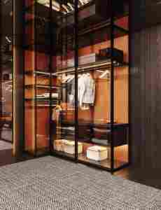 Armoire en acier sur mesure de luxe, cadre en aluminium, meubles de chambre à coucher, designs d'armoire walk-in, ensemble de meubles de chambre à coucher - Product Image 6