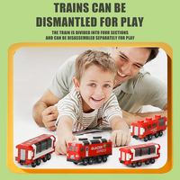 Ensemble de blocs de construction de trains STEM pour enfants, mini kits de briques en plastique avec chenilles, cadeau éducatif, 578 pièces